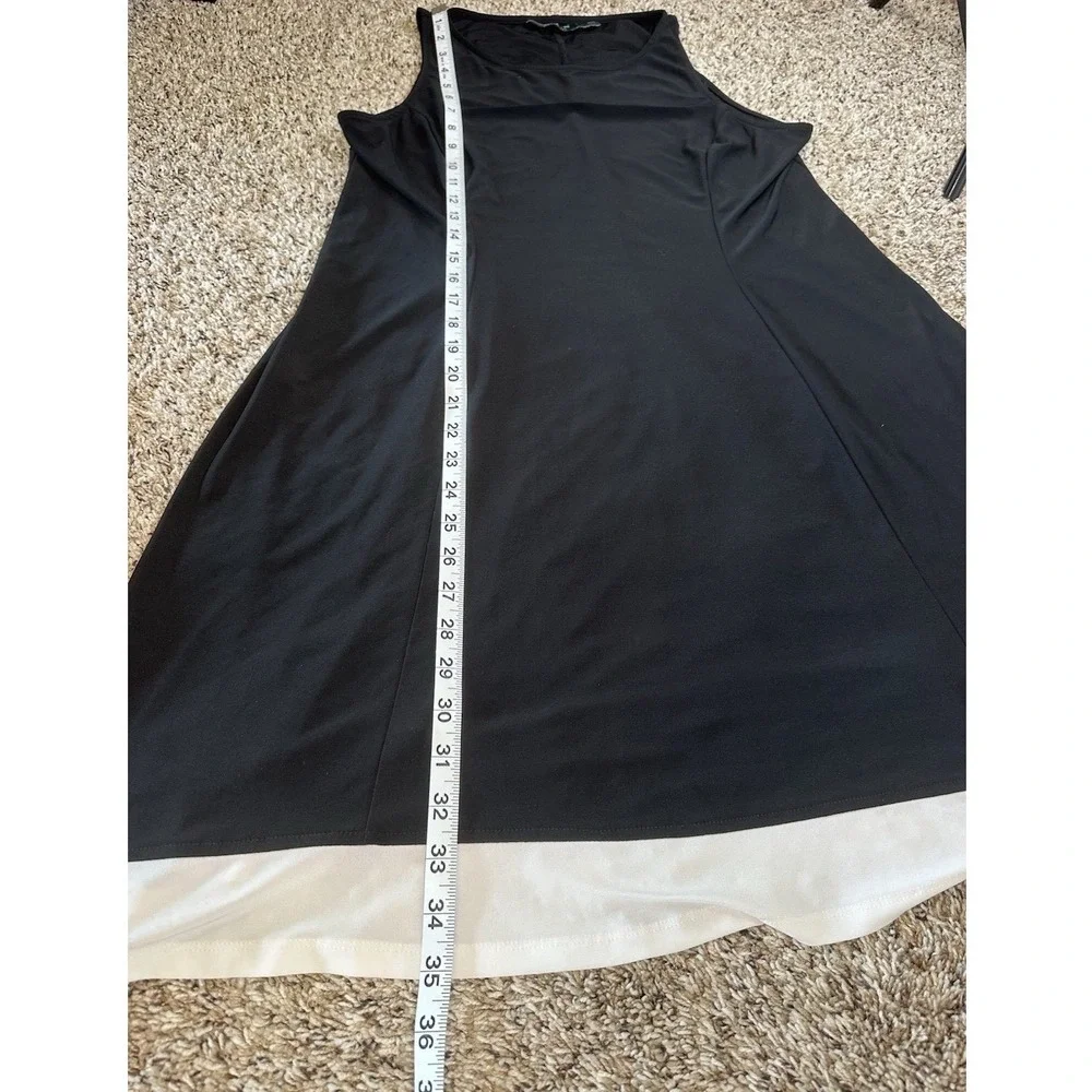 Ralph Lauren Elegant Black W/ White Trim Sleeveless Sheath Dress Size 10 Classic